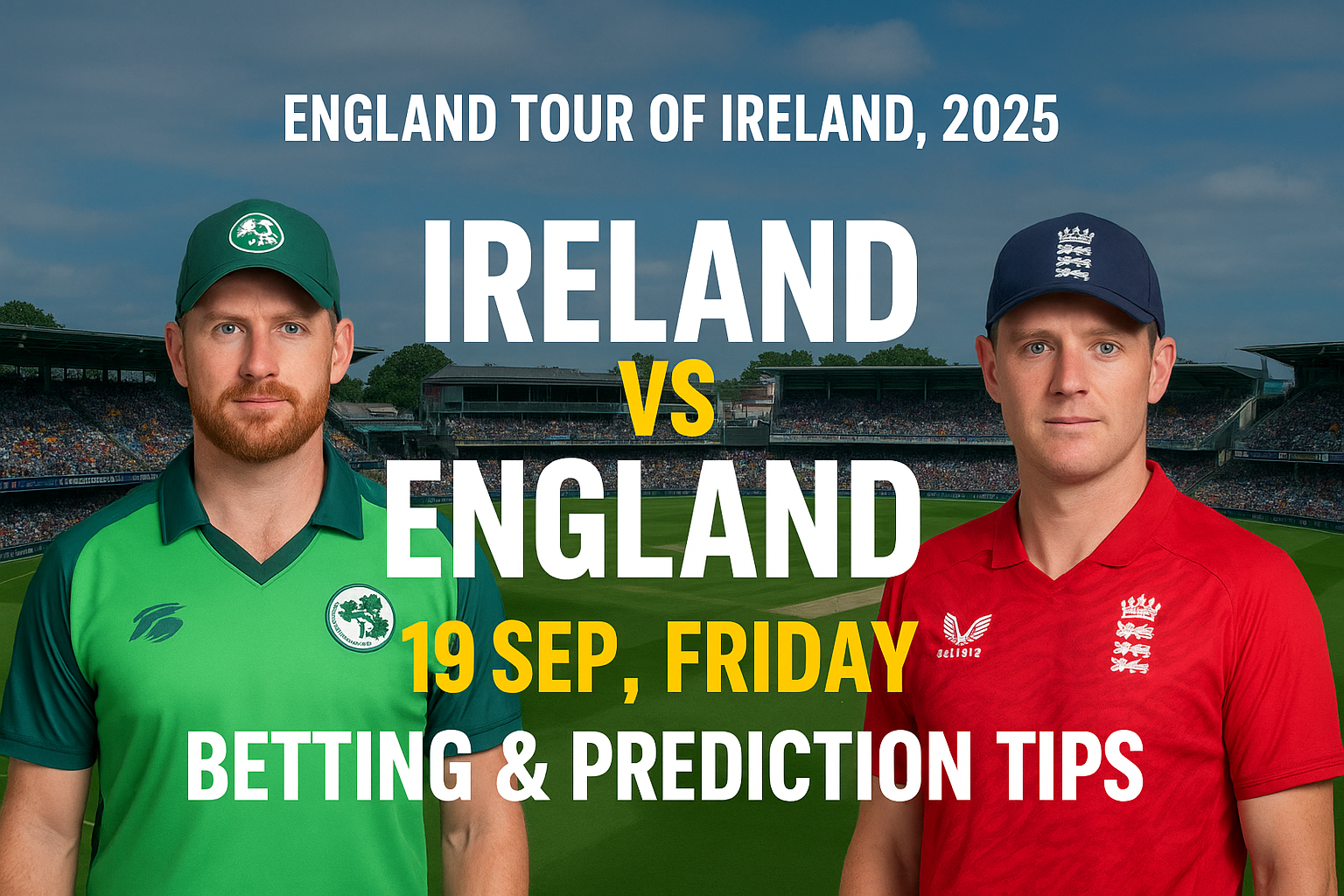 Ireland vs England 2nd T20I 2025 | Betting Tips & Predictions 19 SEP, FRIDAY